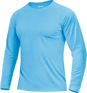 Boladeci Men's UPF 50  Sun Protection UV SPF Shirts Long Sleeve Lightweight Quick Dry Swim T-Shirts Rash Guard