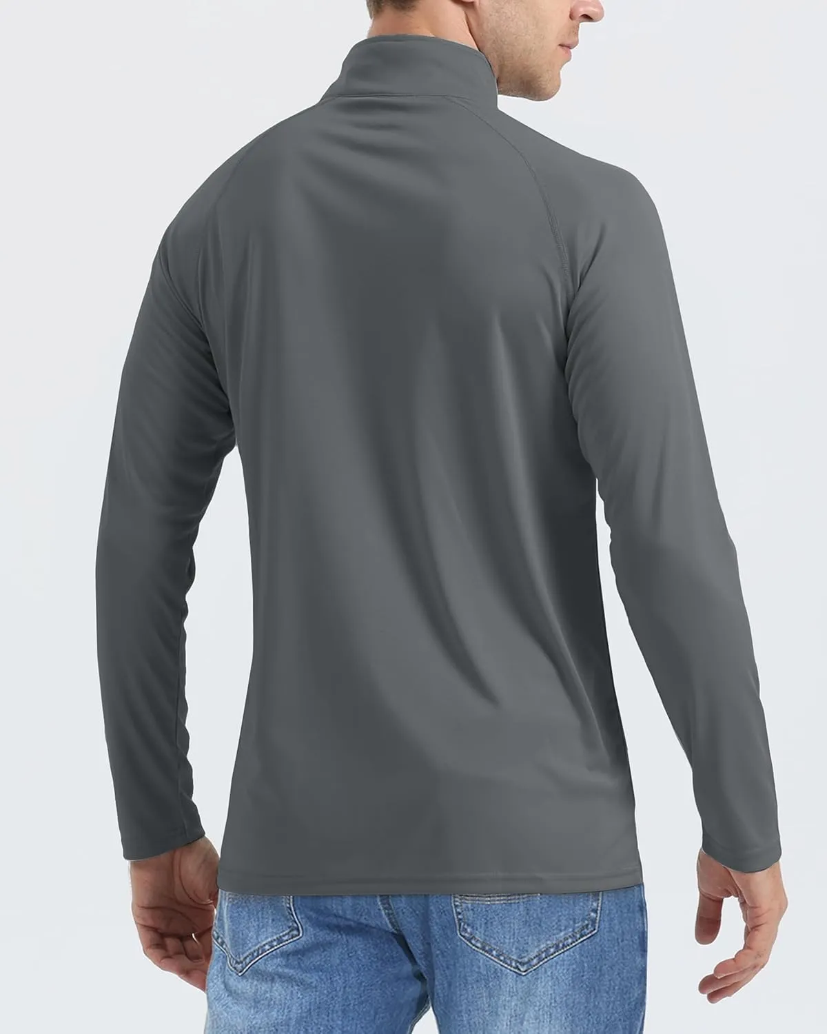 Boladeci Men's UPF 50  Sun Shirts 1/4 Zip Long Sleeve SPF UV Protection Lightweight Quick Dry Quarter Zip Golf Shirts