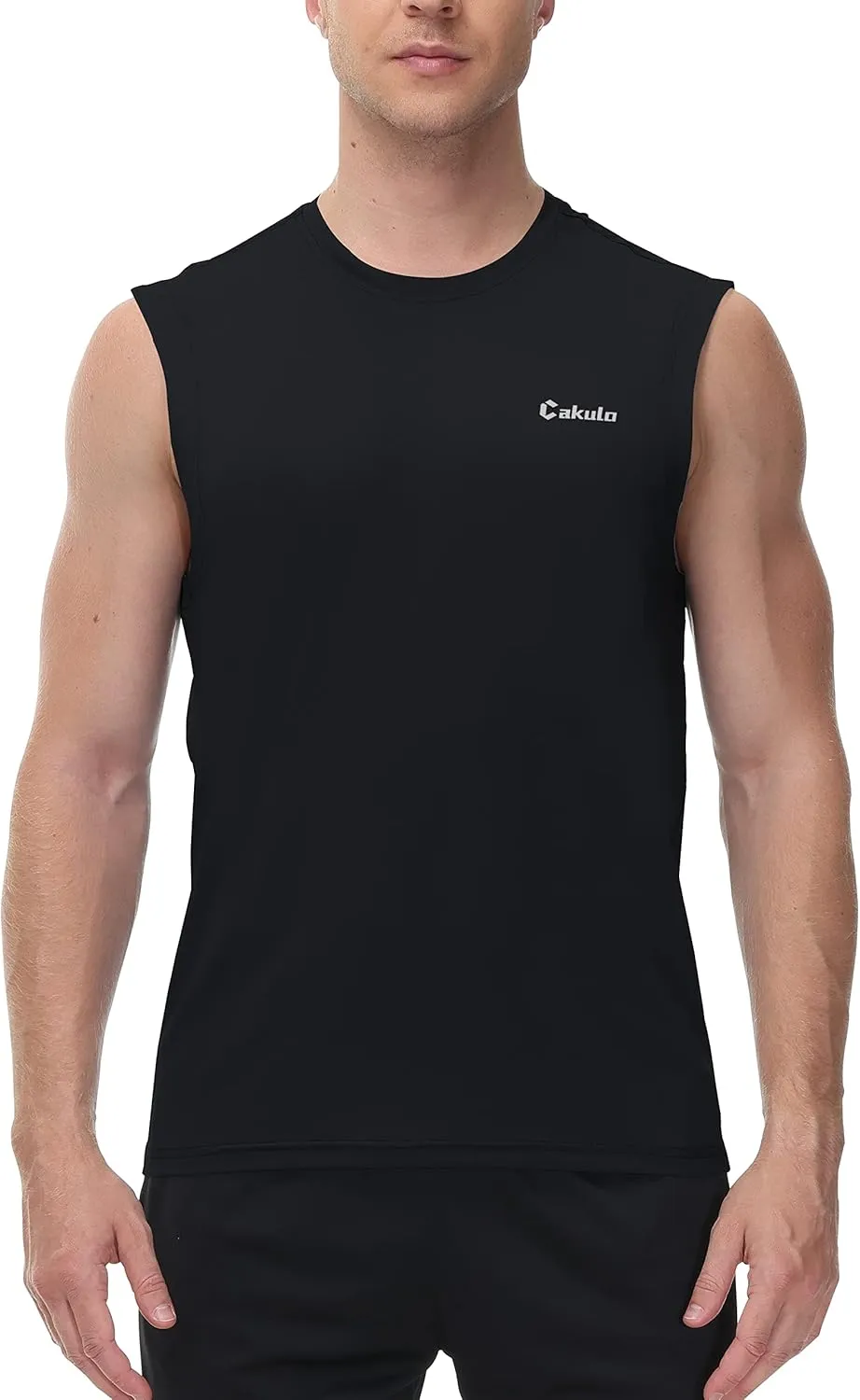 Cakulo Men's Workout Swim Sleeveless Shirts Quick Dry Beach Pool Tech Running Athletic Exercise Muscle Tank Top Big and Tall