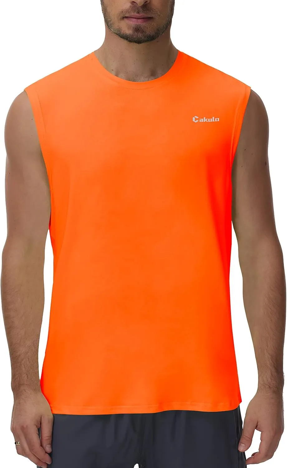 Cakulo Men's Workout Swim Sleeveless Shirts Quick Dry Beach Pool Tech Running Athletic Exercise Muscle Tank Top Big and Tall