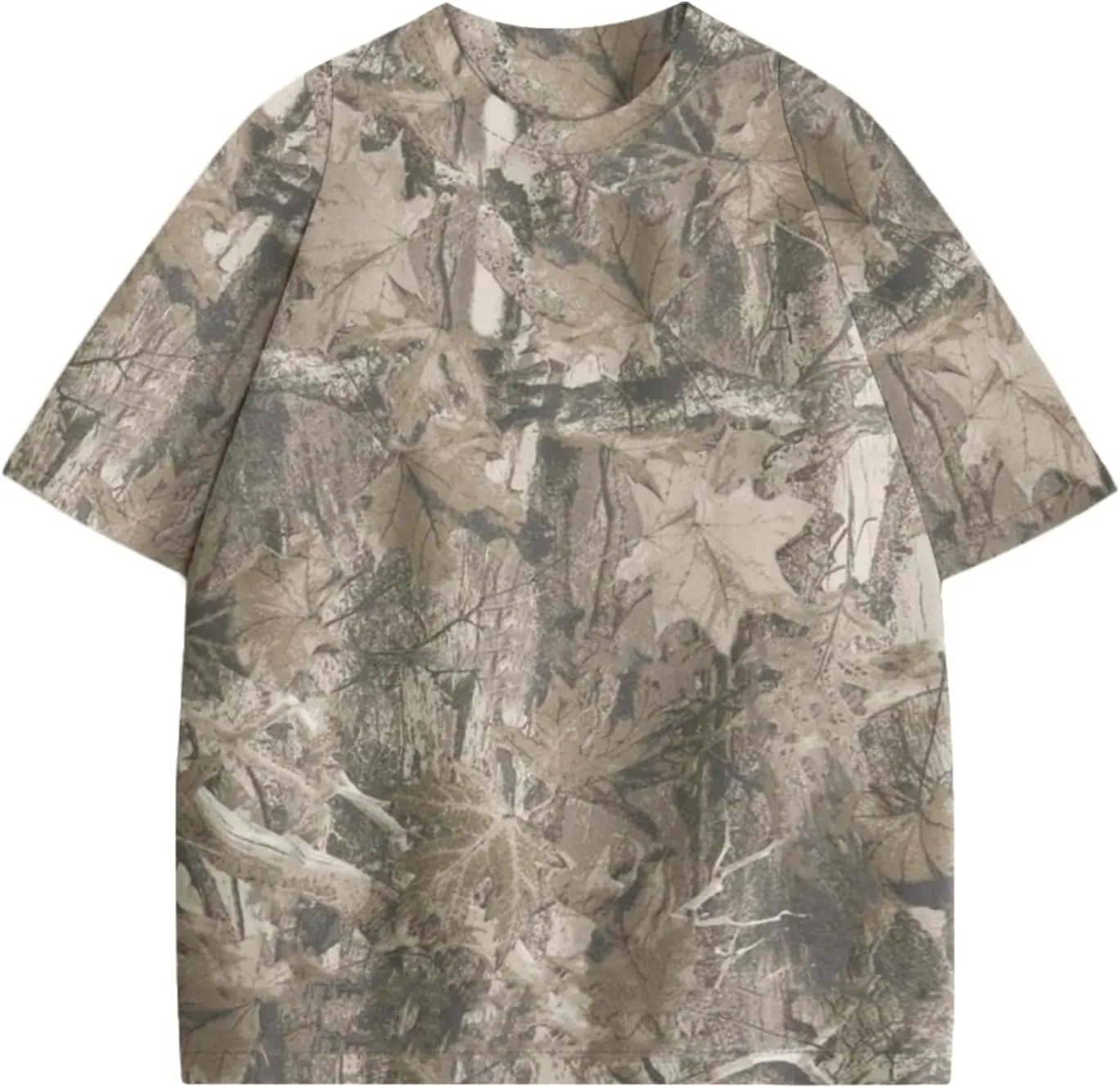 Camo Oversized Shirt Y2k Crewneck Maple Leaf Printed Short Sleeve Unisex Summer Graphic Tees