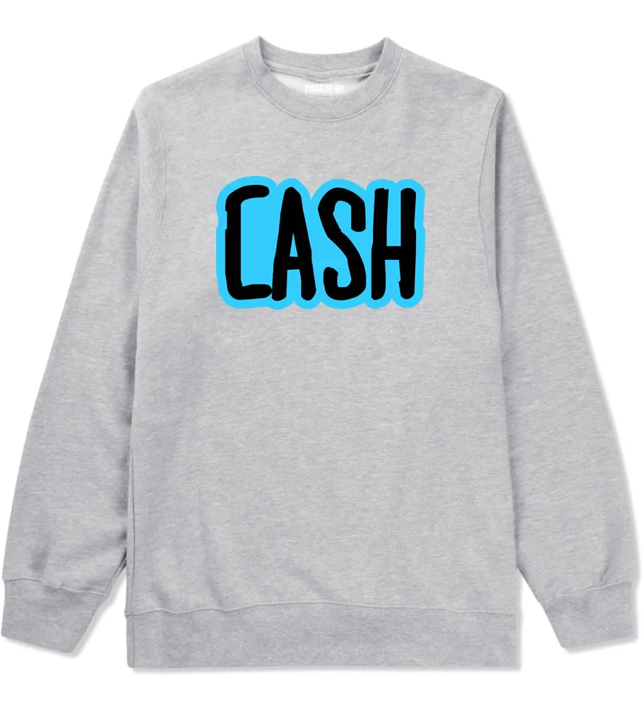 Cash Money Blue Style Boys Kids Crewneck Sweatshirt
