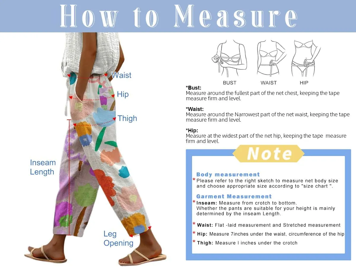 chouyatou Women's Vintage Floral Print High Elastic Waist Wide Leg Capri Beach Palazzo Pants with Pockets