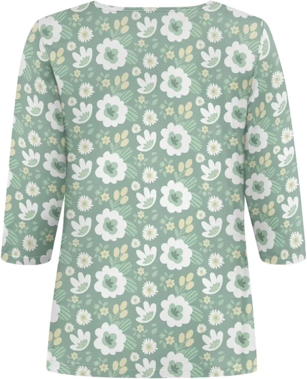Coloranimal Three-Quarter Sleeve Shirts for Womens Tops Summer 3/4 Sleeve Y2K T Shirts Tee S-2XL