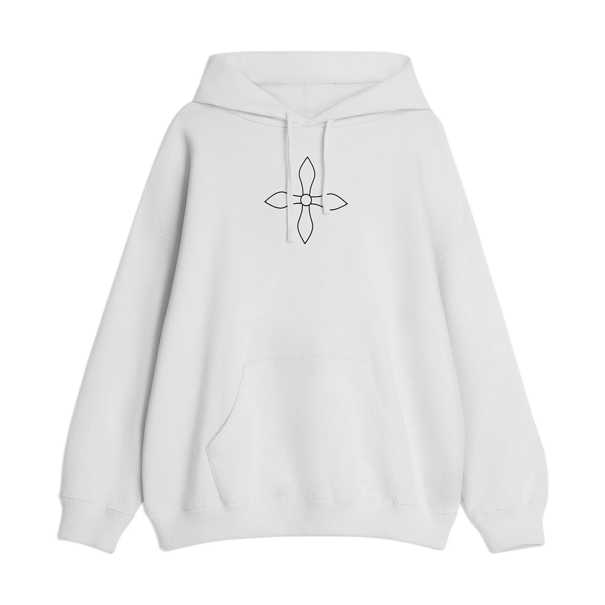 Compass Cross Classic Hoodie Sky White
