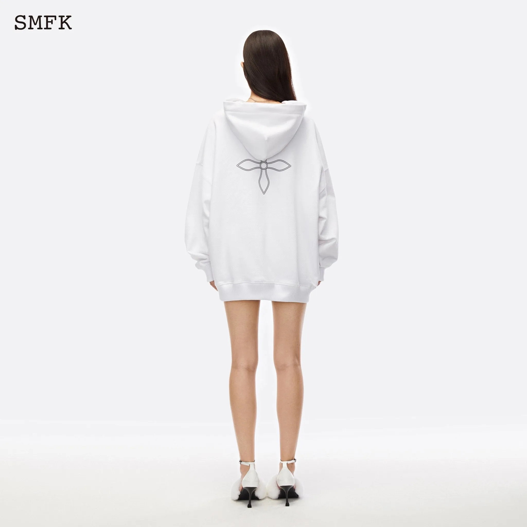 Compass Cross Classic Hoodie Sky White