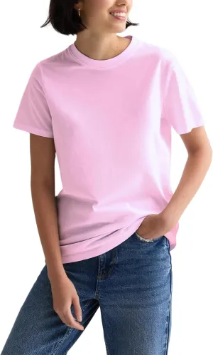 Cotton Basic T Shirts for Women,Crew Neck Short Sleeve Summer Shirts,Solid Loose Fit Tshirt, Plain Workout Tops, Undershirts
