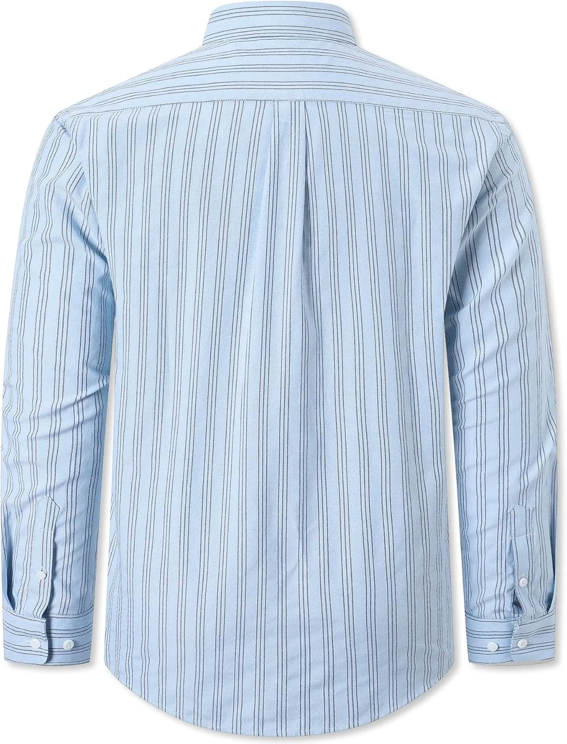 Cromoncent Mens Long Sleeve Oxford Button Down Shirts Casual Dress Shirt for Men,100% Cotton,Plaid/Stripes Shirts