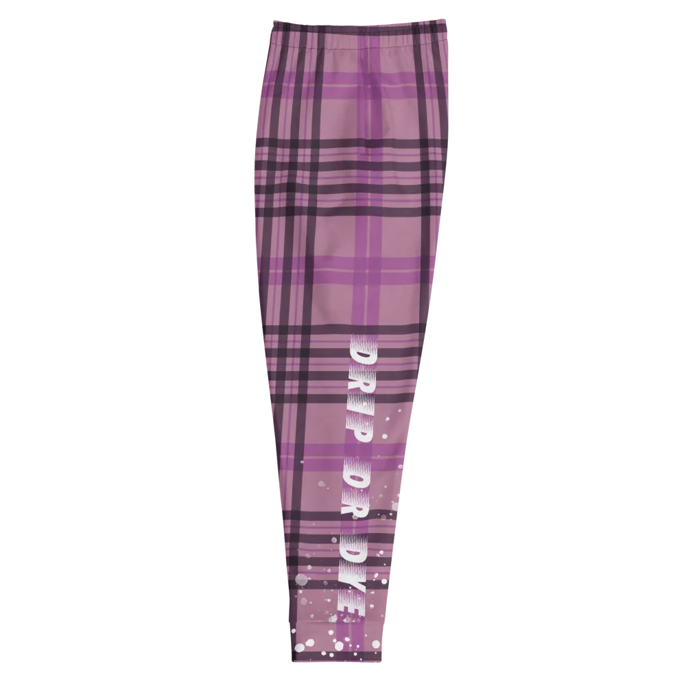CRXWN | Drip or Dye | Plaid Season 1 Unisex Jogger Sweatpant Think Pink