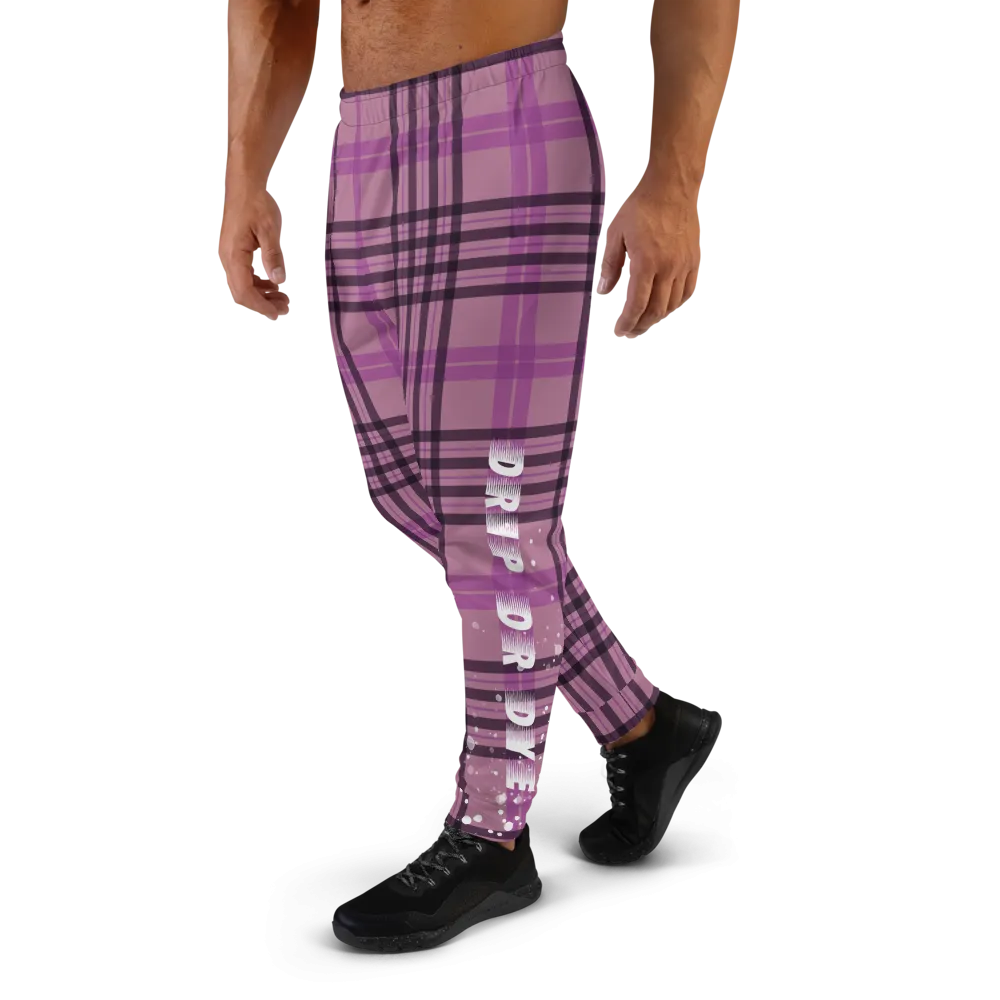 CRXWN | Drip or Dye | Plaid Season 1 Unisex Jogger Sweatpant Think Pink