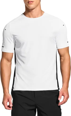 DEMOZU Men's Short Sleeve Running Workout Shirts Quick Dry Athletic Gym Tennis Swim Tee Shirts Big and Tall
