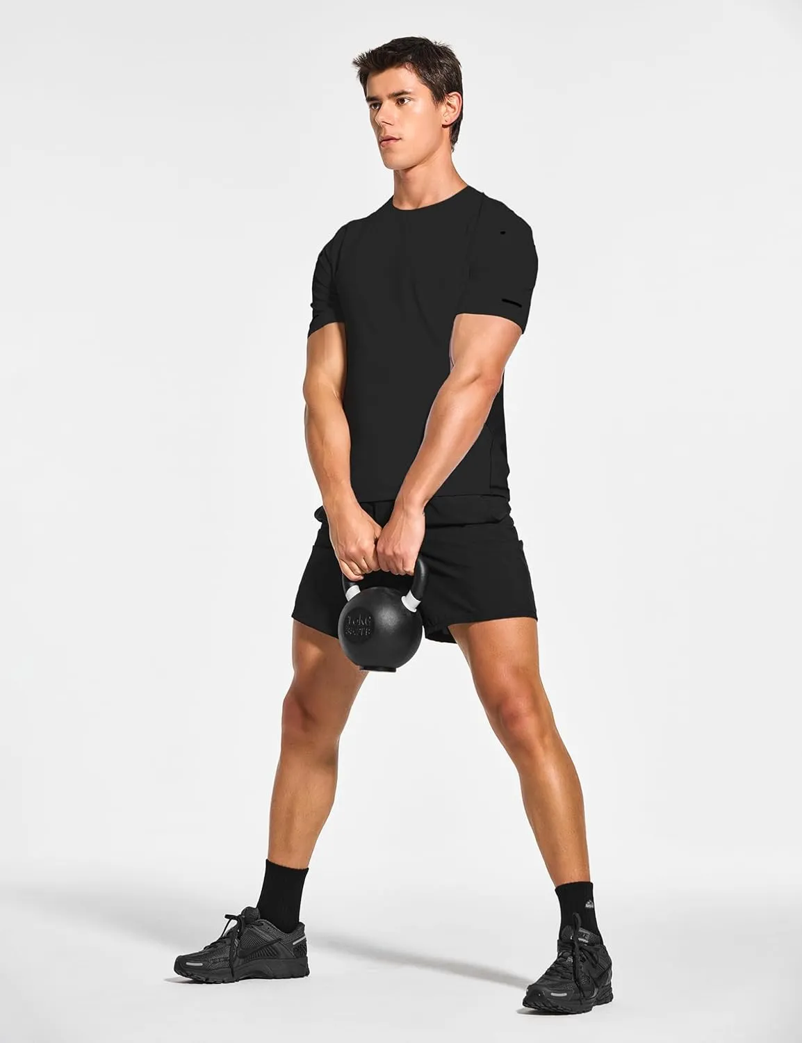 DEMOZU Men's Short Sleeve Running Workout Shirts Quick Dry Athletic Gym Tennis Swim Tee Shirts Big and Tall