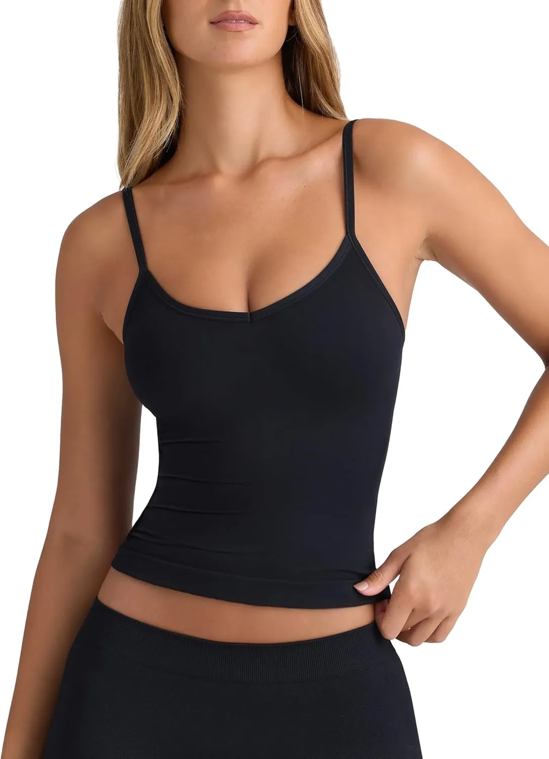 Double Lined Tops for Women - Adjustable Spaghetti Strap Camisole Y2K Going Out Top Scoop Neck Tank Tops for Summer
