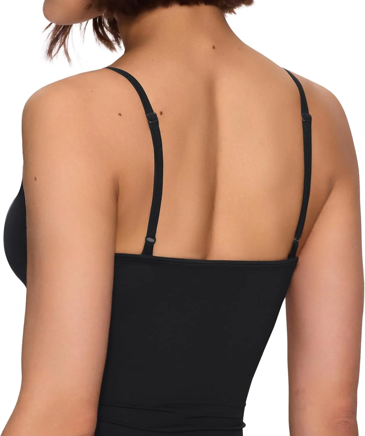 Double Lined Tops for Women - Adjustable Spaghetti Strap Camisole Y2K Going Out Top Scoop Neck Tank Tops for Summer