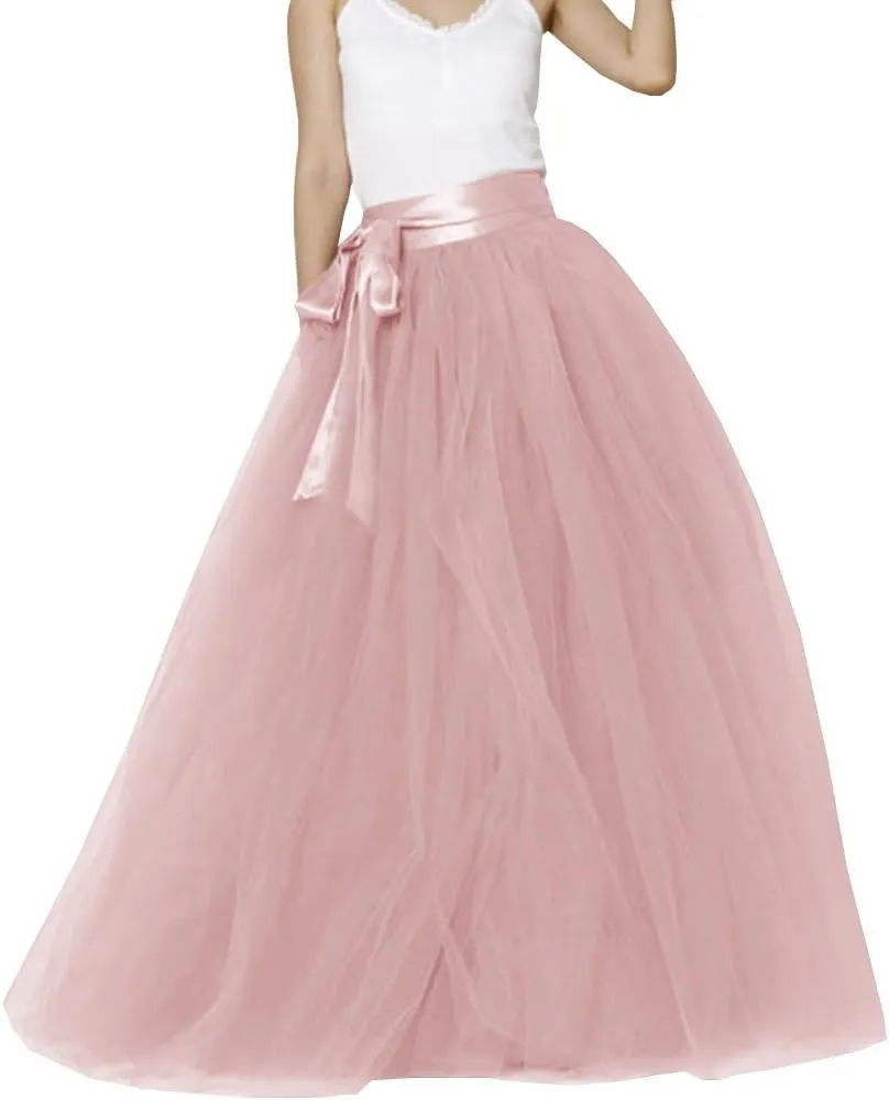 EllieHouse Womens Long Tutu Party Evening Tulle Skirt PC05