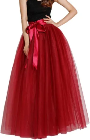 EllieHouse Womens Long Tutu Party Evening Tulle Skirt PC05