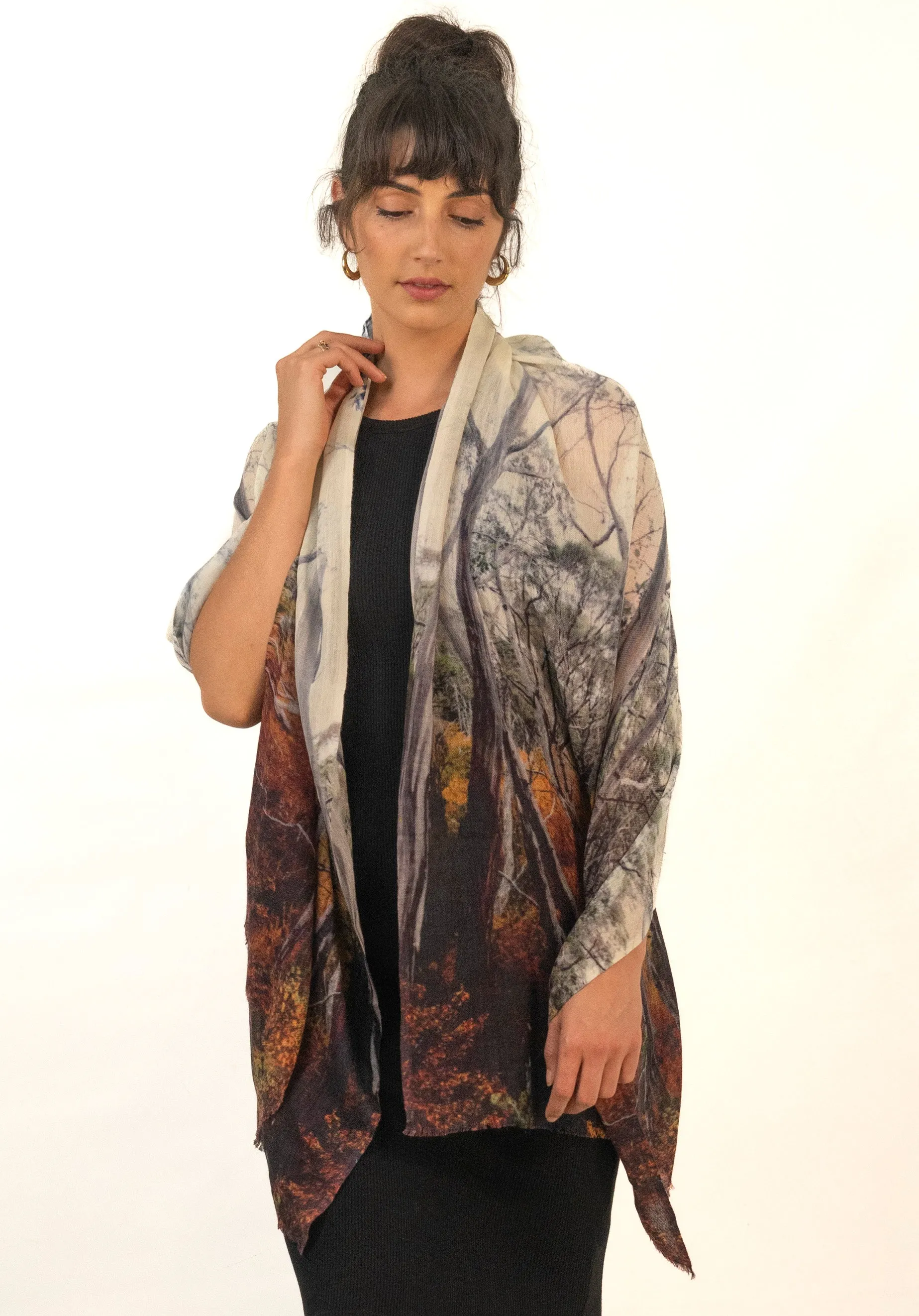 FAGUS FOREST WOOL & SILK SCARF
