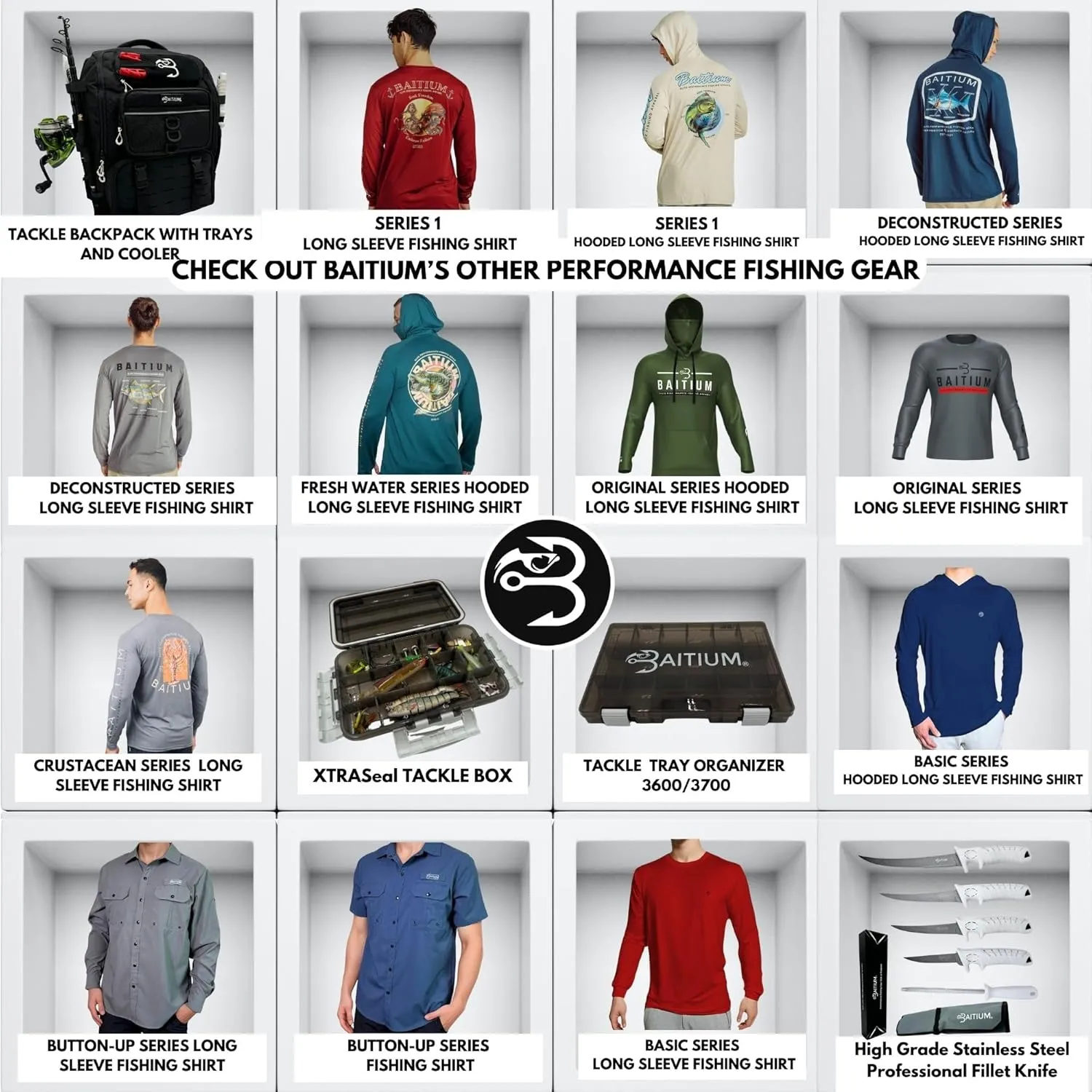 Fishing Shirts for Men, Mens Fishing Shirts Long Sleeve, UPF 50 Quick Dry, Rash Gaurd, Fishing Clothes for Men, Fishing Gear