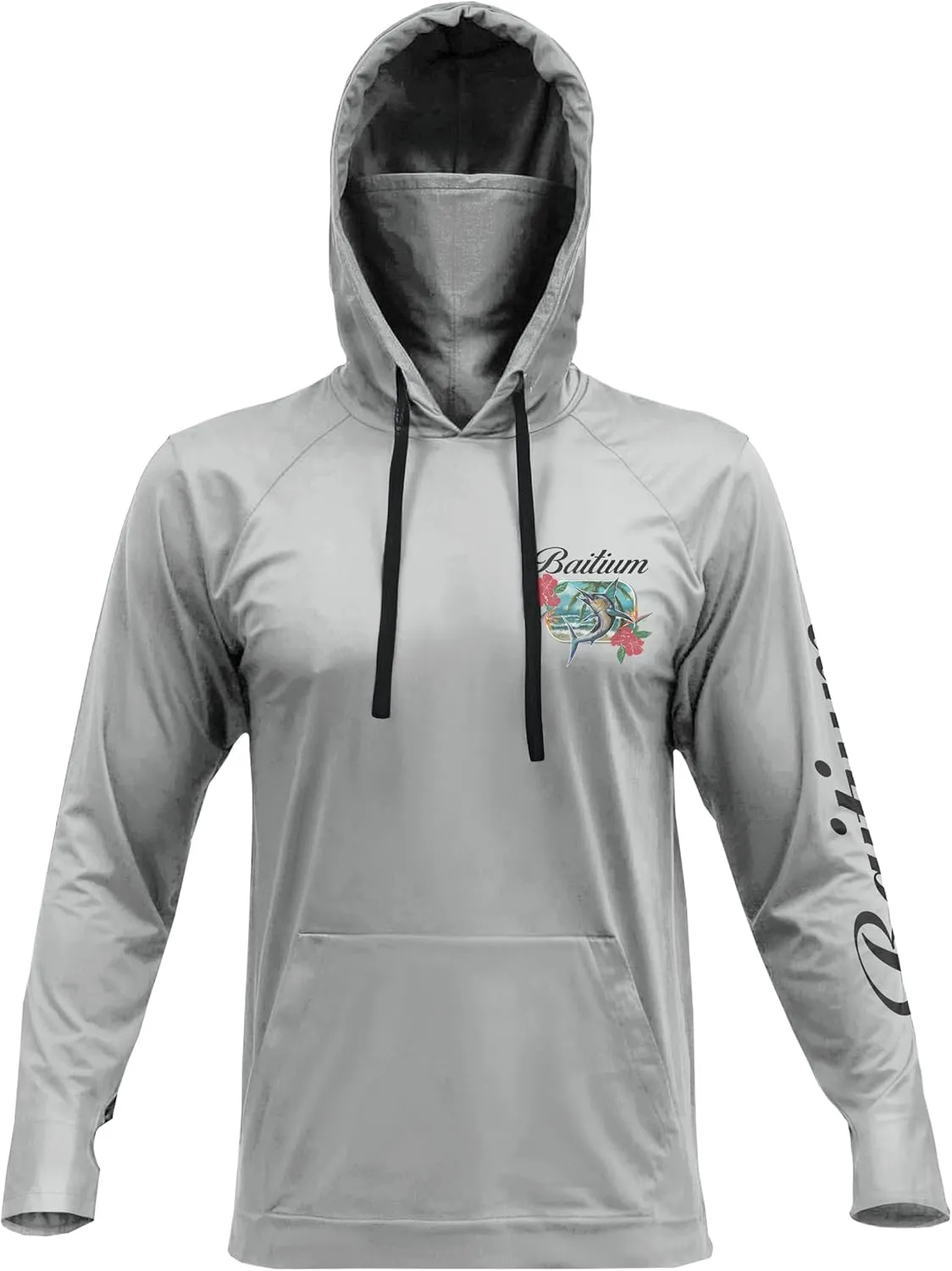 Fishing Shirts for Men,UPF50 Hooded Long Sleeve with Gaiter, Sun Protection Dry Fit Apparel, Face Mask, Fishing Clothes