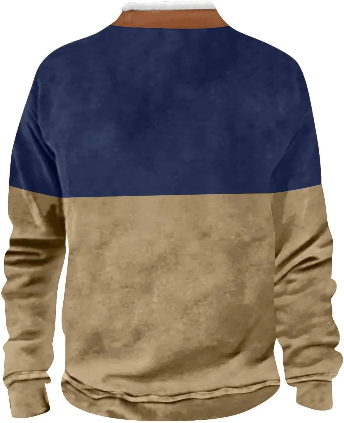 FlekmanArt Mens Quarter Zip Pullover Stand Collar Long Sleeve Outfits V Neck Graphic Print T Shirts Fashionable Pullovers