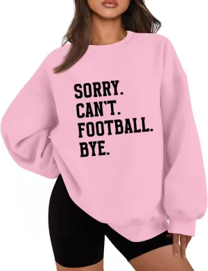 Football Mom Shirt Sunday Long Sleeve Pullover Crewneck Football Game Day Sweatshirt Fall Plus Size Outfits