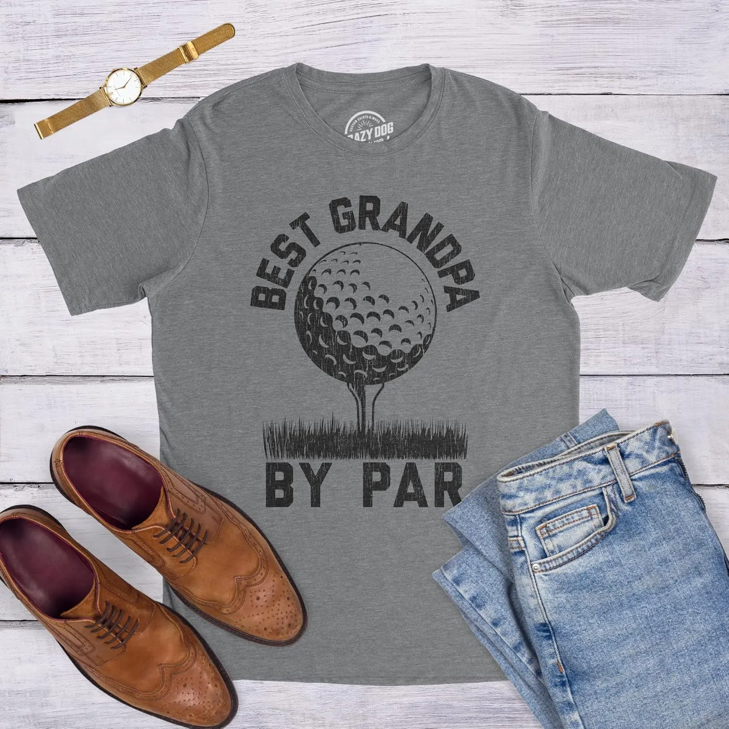 Funny Mens Golfing T Shirts Best Dad by Par and Other Graphic Golf Tees for Dads