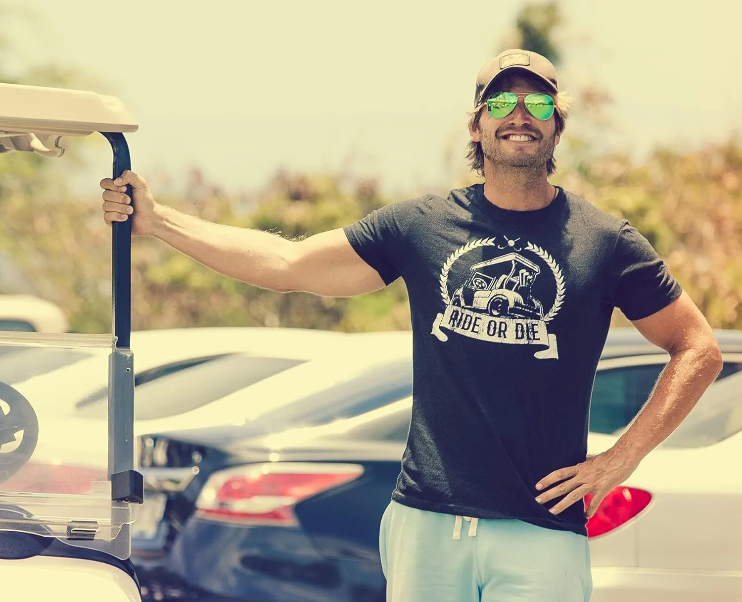 Funny Mens Golfing T Shirts Best Dad by Par and Other Graphic Golf Tees for Dads