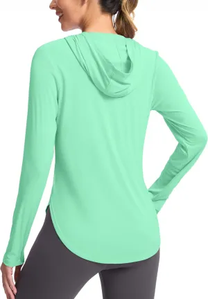 G Gradual Women's UPF 50  Sun Shirt with Hoodie Long Sleeve UV Protection Shirts Lightweight Hiking Fishing Shirts for Women