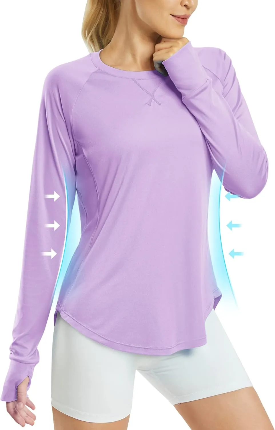 G4Free Women's Long Sleeve Workout Tops Sun Shirts Lightweight