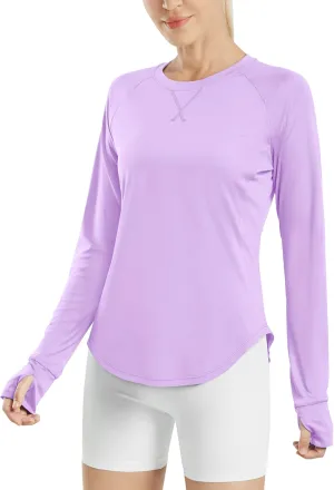 G4Free Women's Long Sleeve Workout Tops Sun Shirts Lightweight