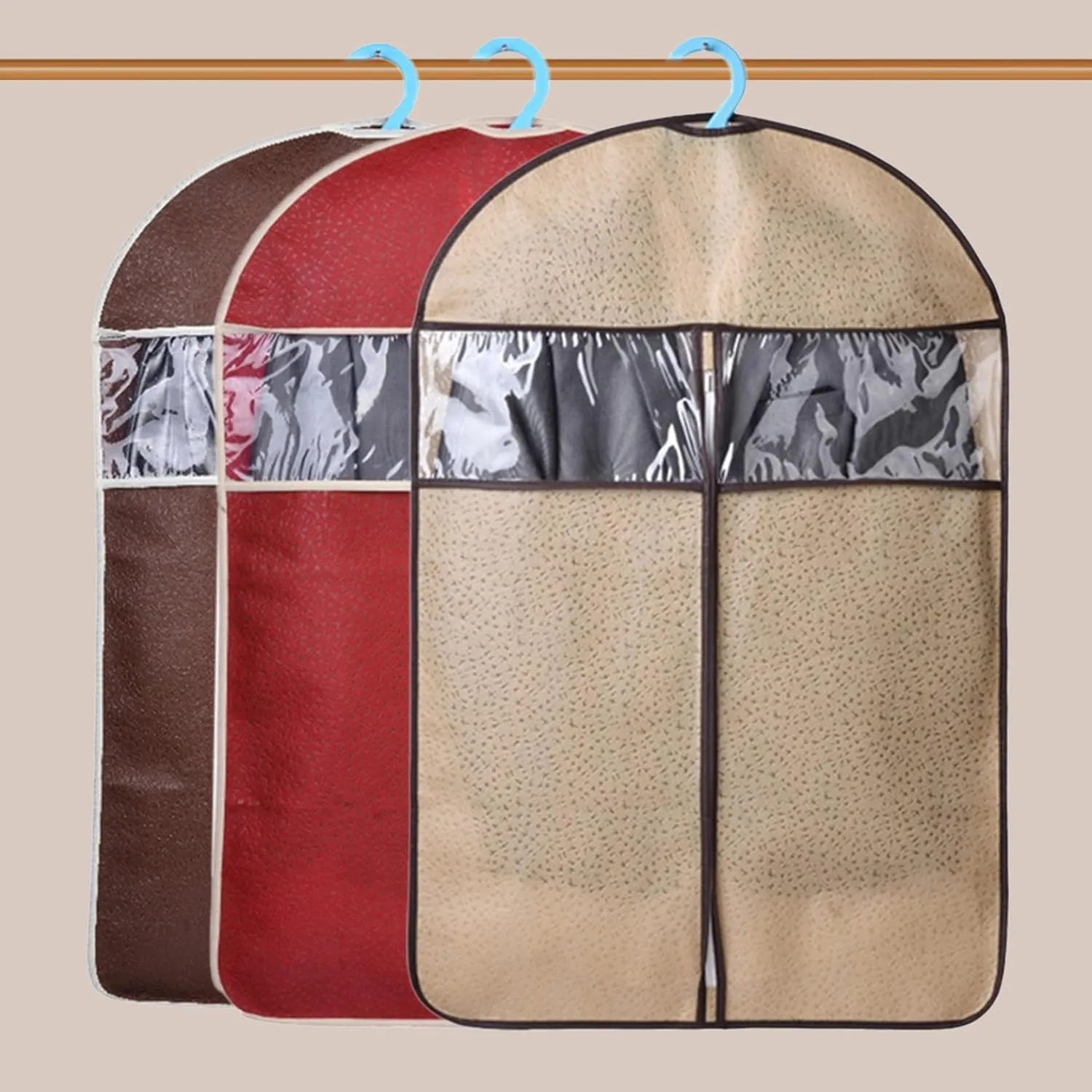 Garment Bags for Hanging Clothes, Breathable Dust Cover, Clothing Bags for Hanging Clothes with Bedroom, Garment Covers for Suits, Suit Garment Cover for Shirts Dresses Coats (B, Medium)