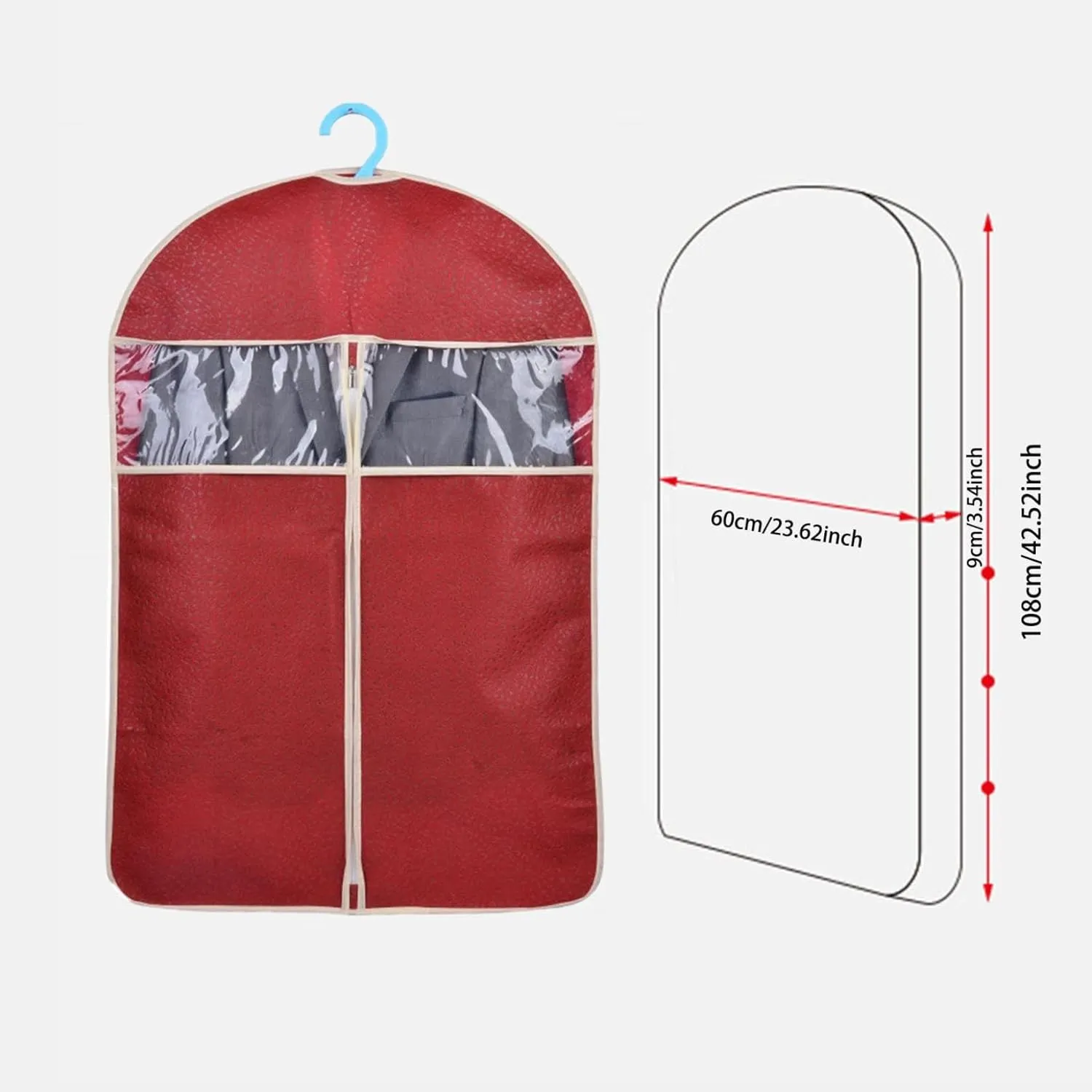 Garment Bags for Hanging Clothes, Breathable Dust Cover, Clothing Bags for Hanging Clothes with Bedroom, Garment Covers for Suits, Suit Garment Cover for Shirts Dresses Coats (B, Medium)