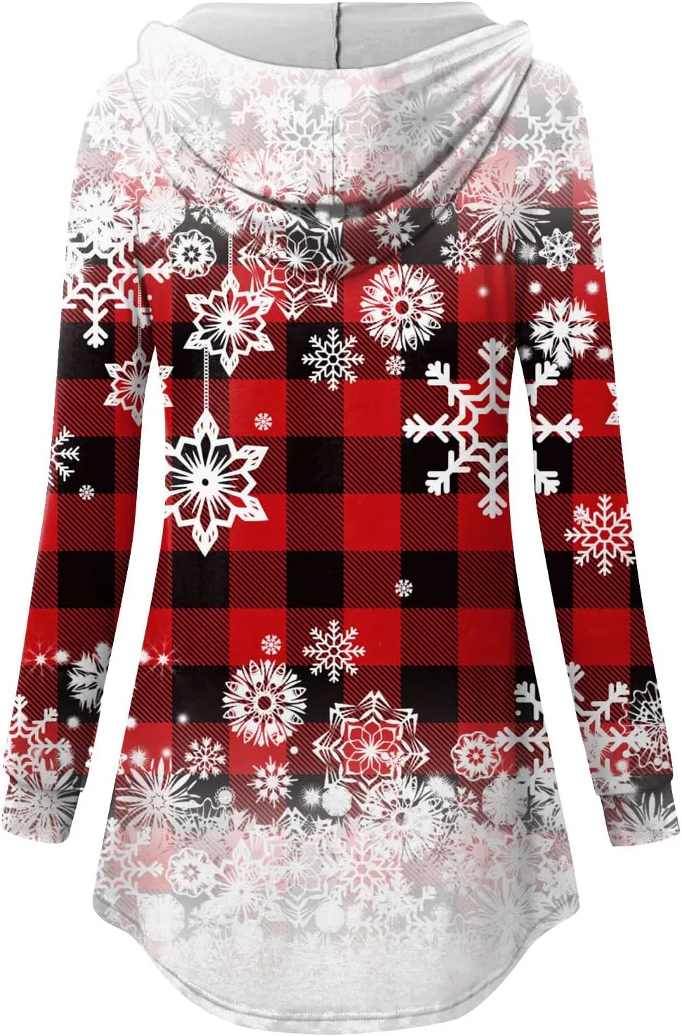 GOFULY Christmas Hoodie Womens Winter Oversized Button Shirt Drawstring Xmas Print Trendy Fall Tunic Tops Christmas Clothes