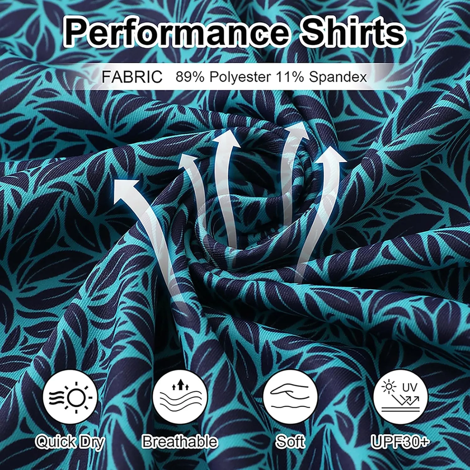 Golf Polo Shirts for Men - Print Moisture Wicking Quick Dry Short Sleeve Collared Polo Shirts for Golf Tennis Wear