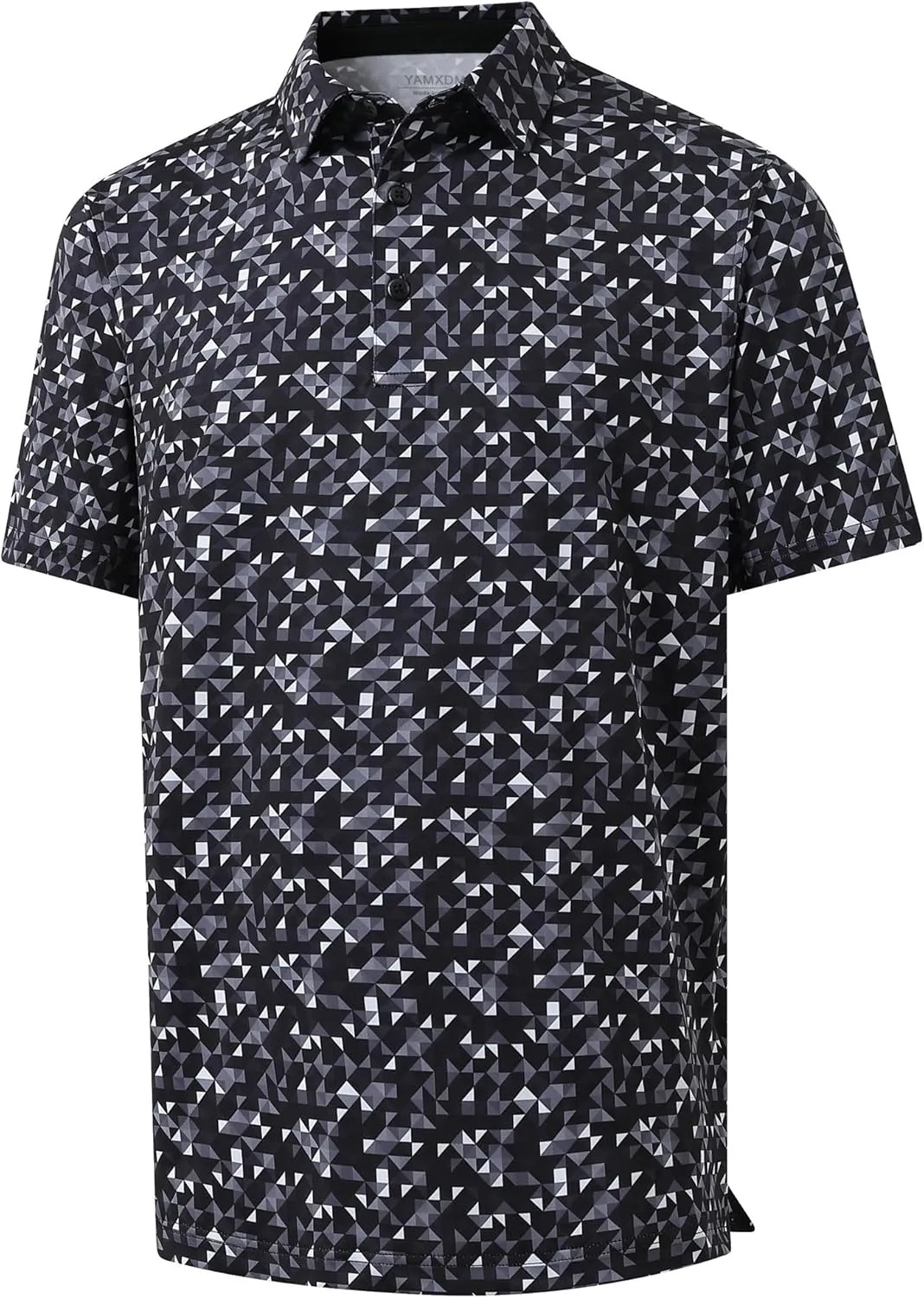 Golf Polo Shirts for Men - Print Moisture Wicking Quick Dry Short Sleeve Collared Polo Shirts for Golf Tennis Wear