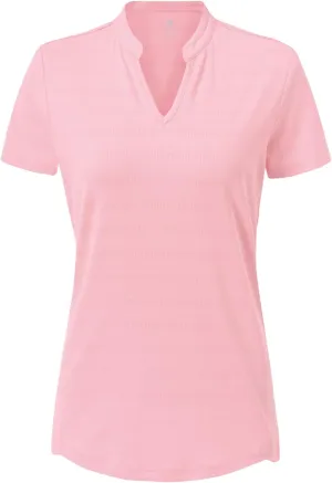 Gopune Women's V Neck Golf Polo Shirts Collarless Short Sleeve Lightweight Quick Dry Tennis Running T-Shirts