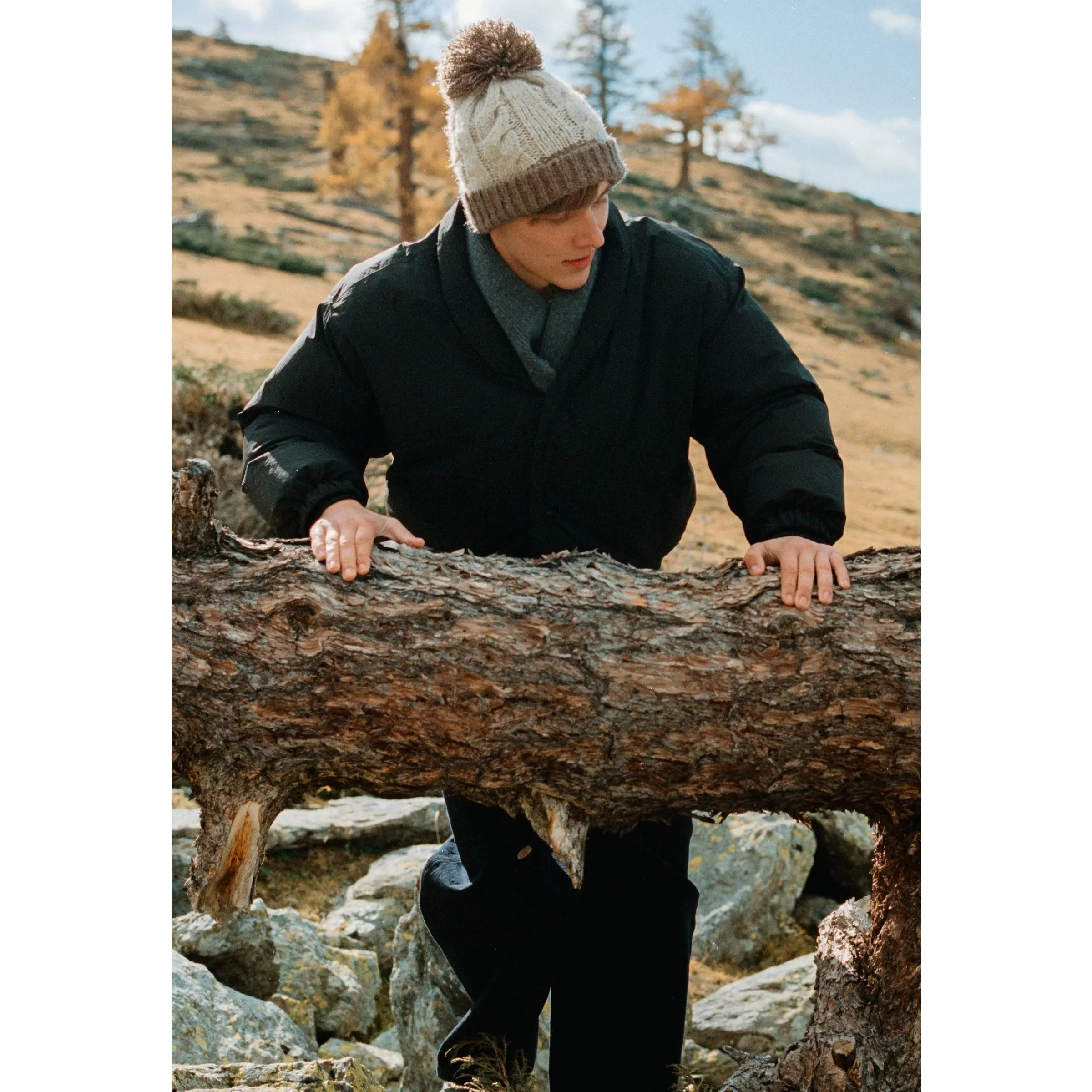 Green Fruit Collar Puffer Jacket