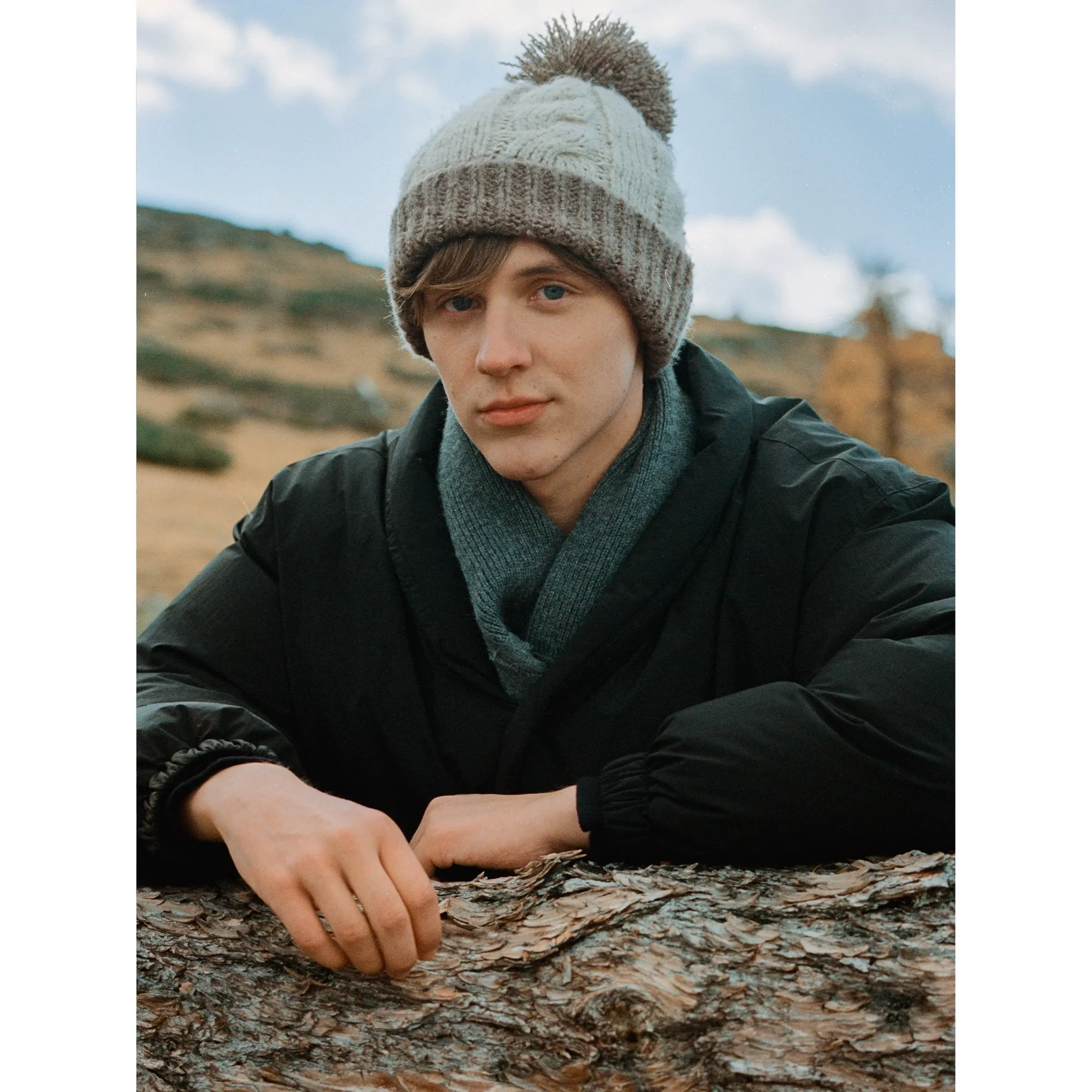 Green Fruit Collar Puffer Jacket