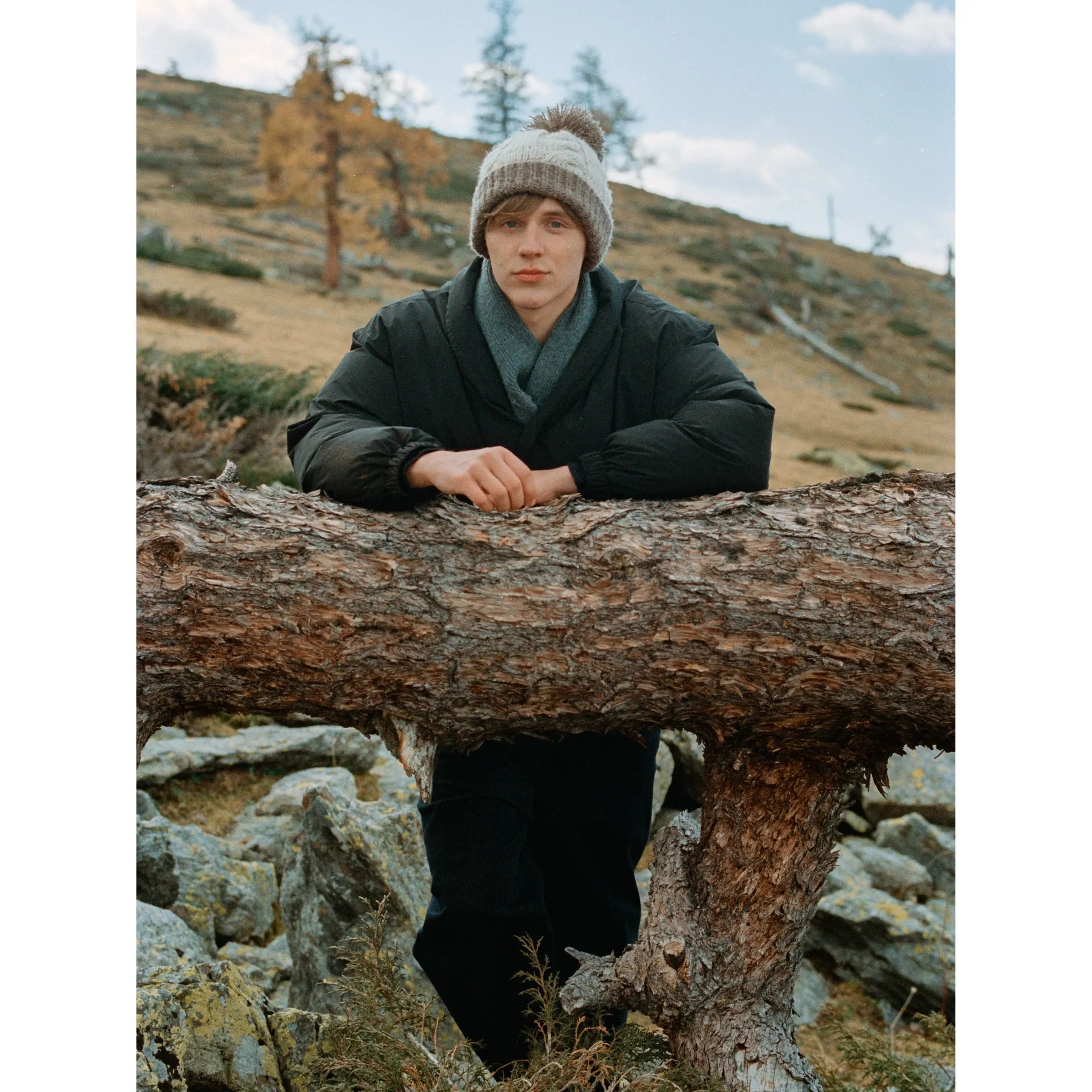 Green Fruit Collar Puffer Jacket
