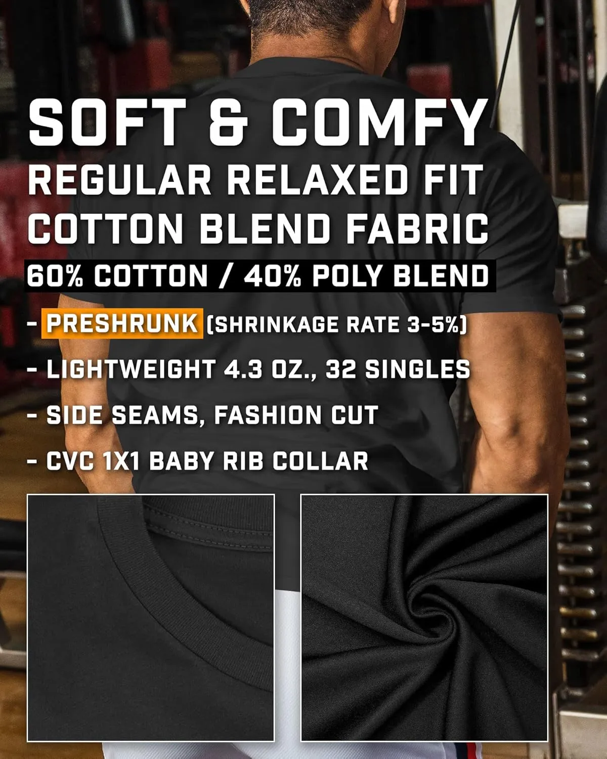 Gymish Lifestyle Gym Therapy Workout Shirts for Men, Lifting T-Shirt for Gym Workout