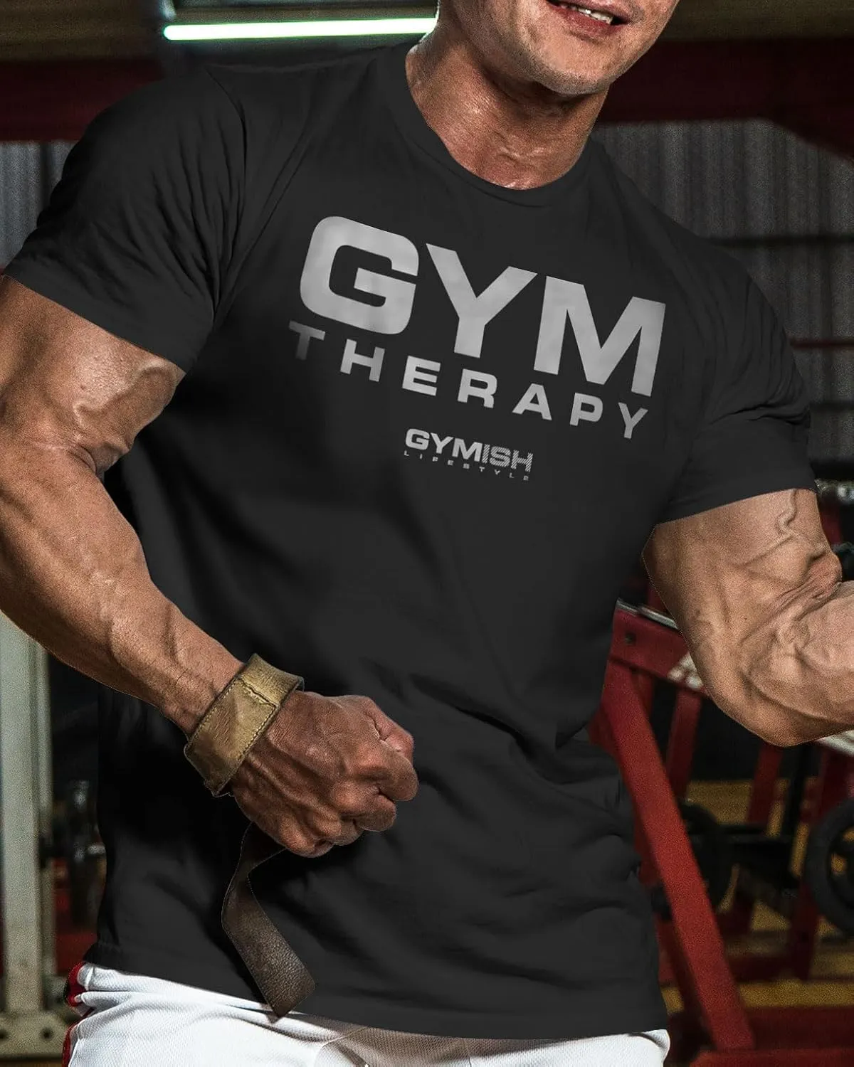 Gymish Lifestyle Gym Therapy Workout Shirts for Men, Lifting T-Shirt for Gym Workout