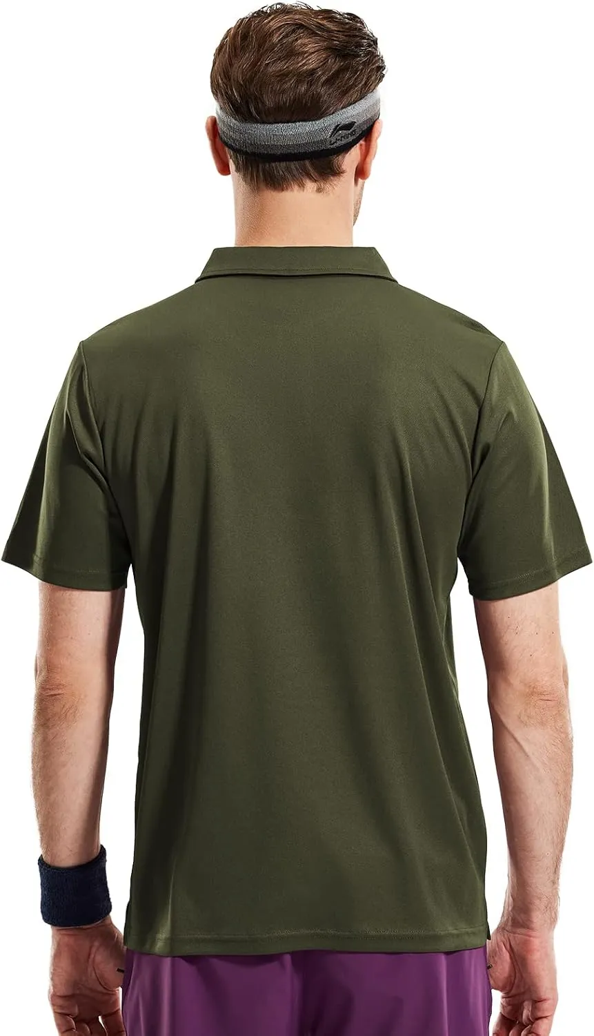 Haimont Men's Polo Shirts with Pocket Short Sleeve Quick Dry Moisture Wicking Golf Shirts Business Casual Work Polos