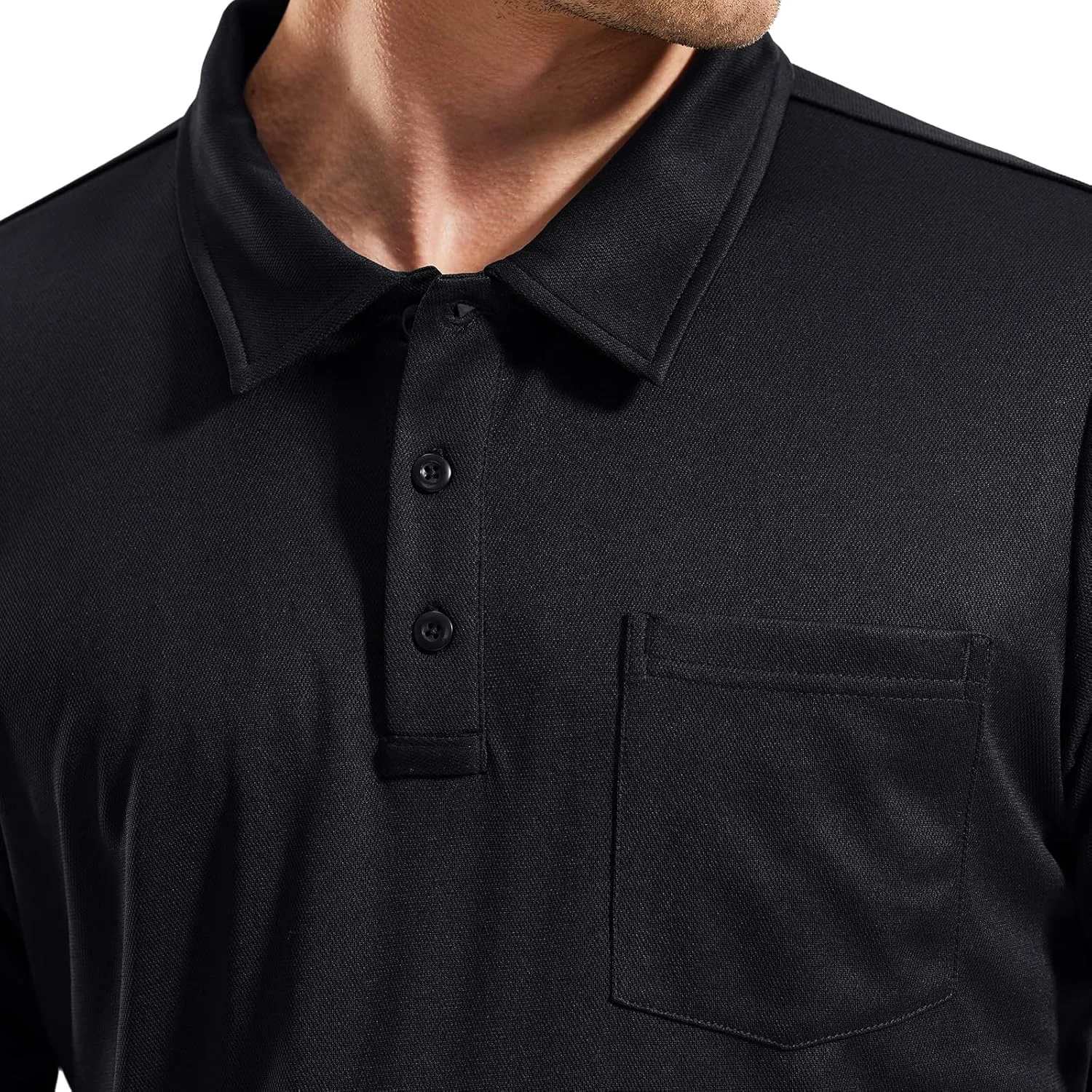 Haimont Men's Polo Shirts with Pocket Short Sleeve Quick Dry Moisture Wicking Golf Shirts Business Casual Work Polos
