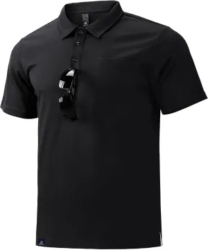 Haimont Men's Polo Shirts with Pocket Short Sleeve Quick Dry Moisture Wicking Golf Shirts Business Casual Work Polos