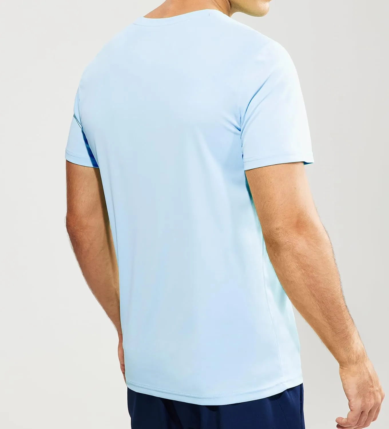 Haimont Men's V Neck Athletic T Shirts Lightweight Gym Workout Running Short Sleeve Tee Shirts Moisture Wicking UV Protection