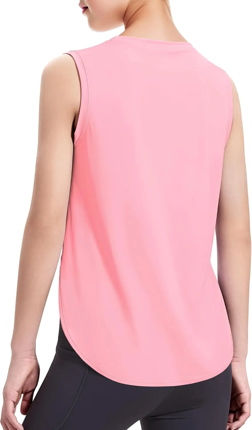 HASMES Girls Tank Tops Quick Dry Athletic Top Cute Sleeveless Shirts Dance Yoga Workout Tops