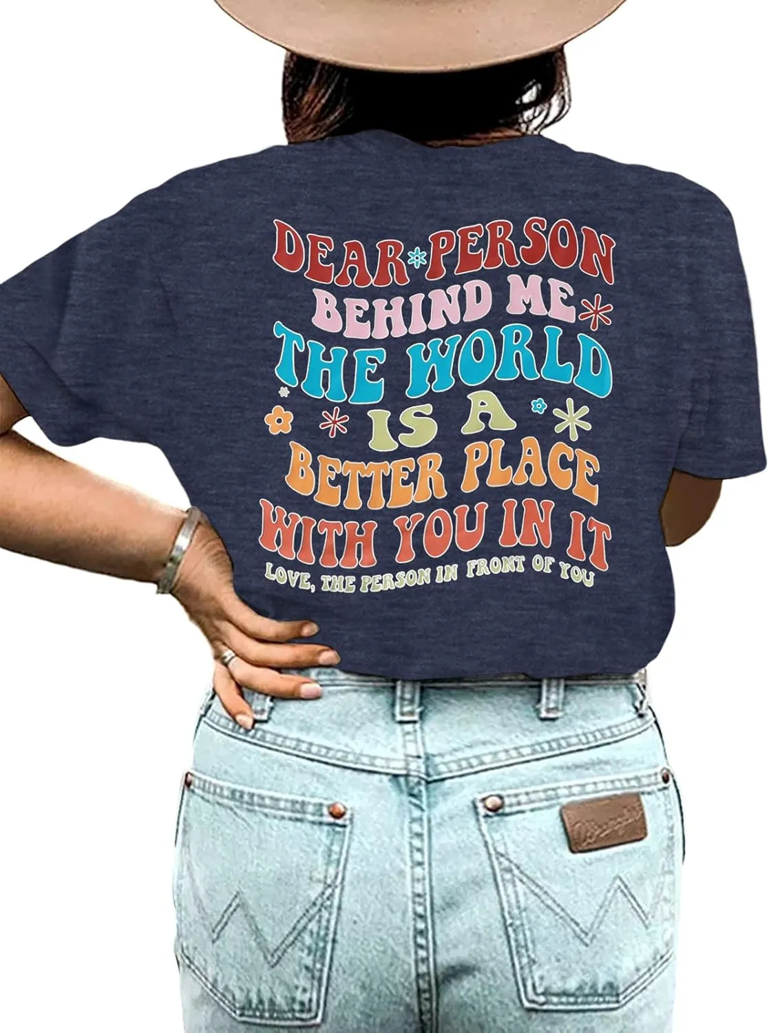 HDLTE Womens Plus Size Tops Cute Be Kind Blessed Graphic Tees Short Sleeve Love Heart Shirt