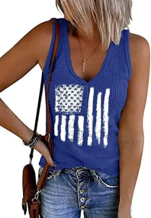 Henley Tank Tops Womens Western Aztec Print V-Neck Cami Ribbed Sleeveless Shirts Casual Button Up T-Shirts