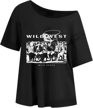 Hilinker Womens Off Shoulder Tops Sexy Graphic Tee Loose Summer Short Sleeve T Shirt