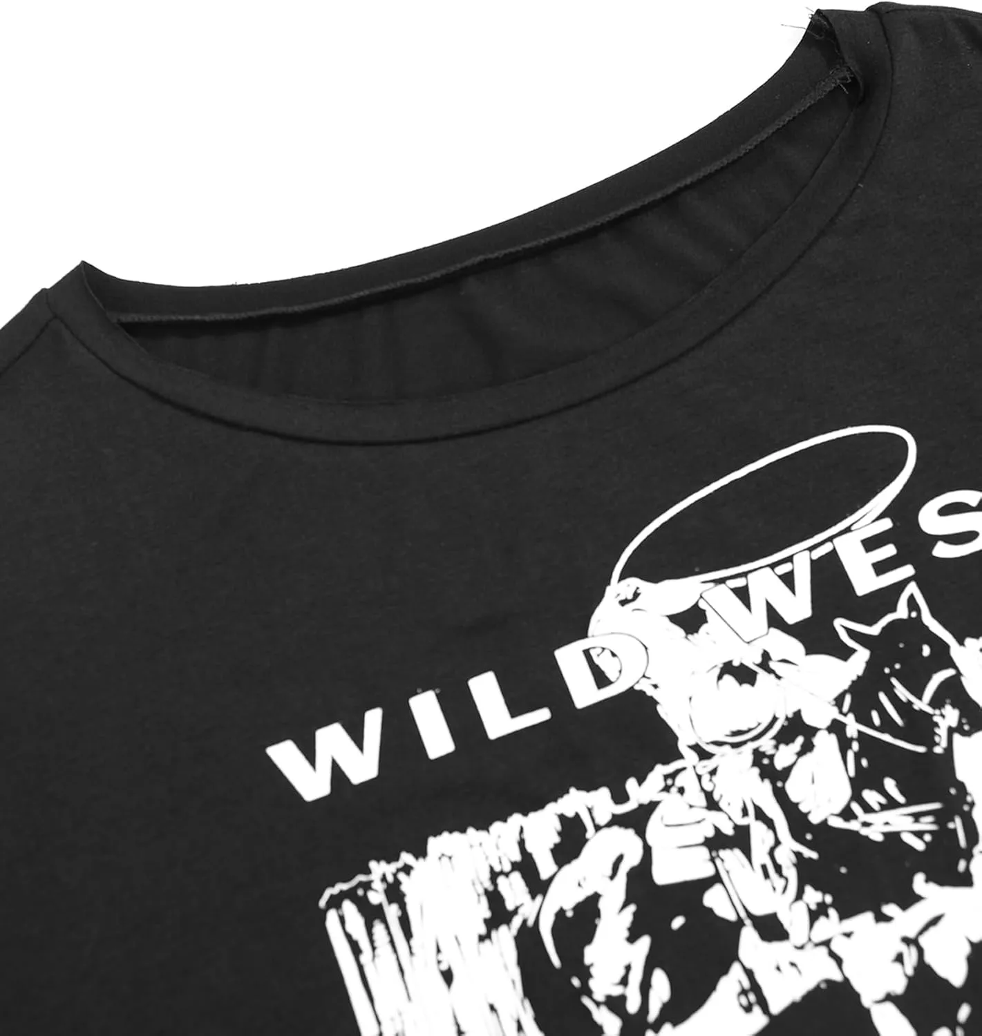 Hilinker Womens Off Shoulder Tops Sexy Graphic Tee Loose Summer Short Sleeve T Shirt